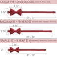 thumbnail image 4 of Red Bow Tie for Men Cute Pretied Red Bow Ties Colored Line Fabric Adjustable Pre tied Unisex Deep Dark Red Bow Tie for Men's Boys Women in shop Bow Tie House (Large, Red), 4 of 5