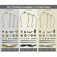 thumbnail image 3 of Royal Designs DIY Lamp Making Kit - Make, Refurbish, and Repair - includes 3-Way Socket, 8" Harp, 8 ft. long lamp cord & all required electrical hardware - Polished Brass, 3 of 6