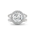 thumbnail image 4 of 2.94 CTW DEW Round Moissanite Halo Engagement Ring in 14K White Gold, 4 of 7