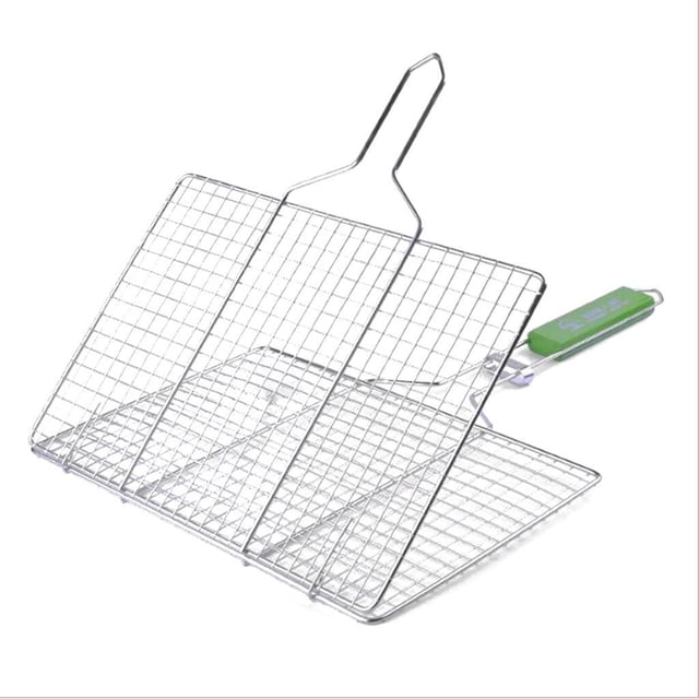 Cesta Plegable Portátil Kusrkot de Acero Inoxidable para Parrilla de Barbacoa