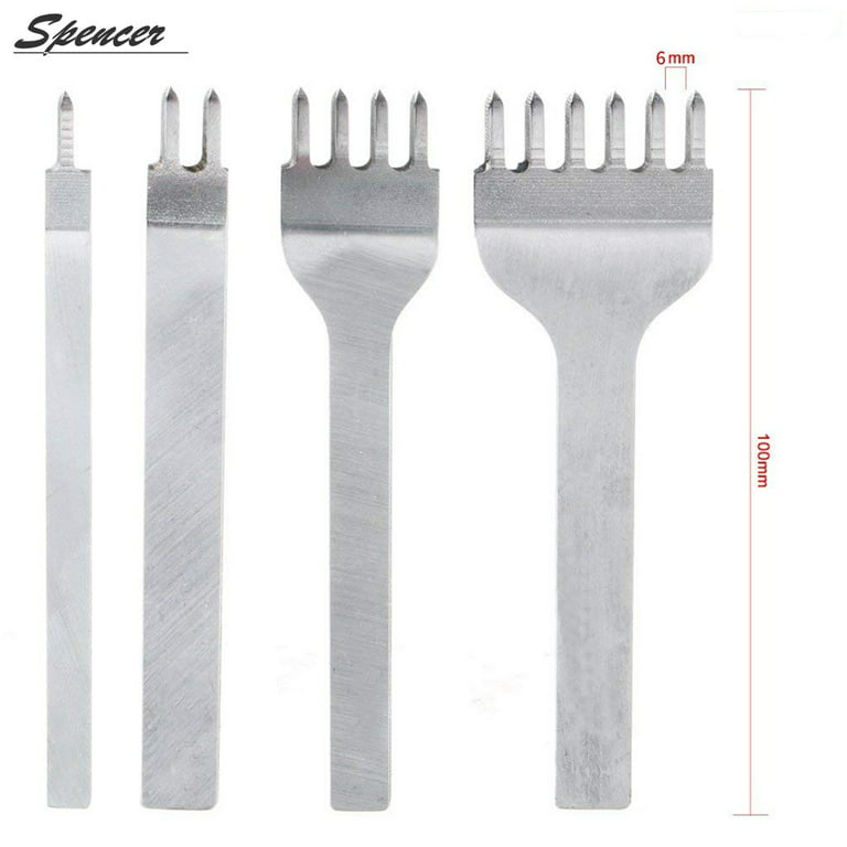 Leather Stitching Prong Diamond Chisel Set 1 2 4 6 Prong Lacing Stitching  Sewing DIY Leather Craft Tools Spacing Punch Tool AD 