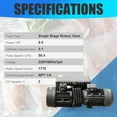 thumbnail image 2 of HPDAVV 58.4 CFM Single Stage Oil Sealed Rotary Vane Vacuum Pump 220V/60Hz/3ph Inlet/Discharge thread NPT 1/4, 2 of 10