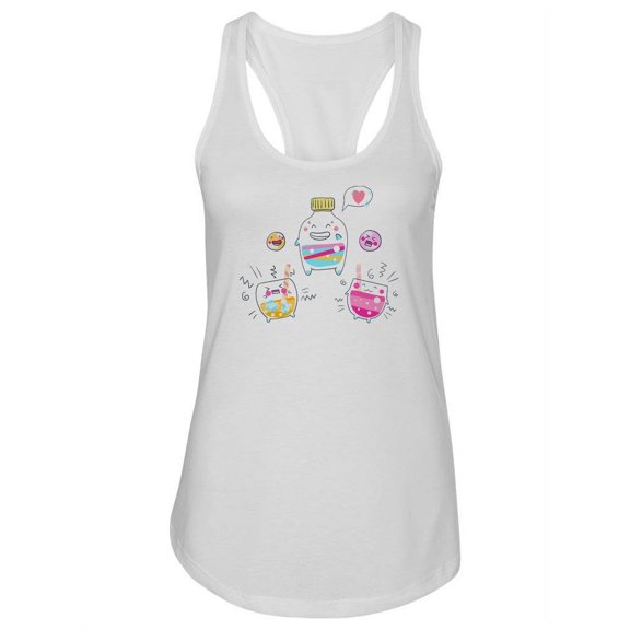 Cool Kawaii Drinks Tank Women -Image by Shutterstock, Female x-Small
