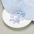thumbnail image 5 of 1 bag 420pcs 7 style Rainbow ABS Plastic Imitation Pearl Beads Gradient Mermaid Pearl Beads Round Medium Orchid 9.5mm Hole: 1.6mm, 5 of 7