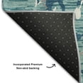 thumbnail image 5 of Addison Rugs Mayfield Premium Machine Washable Transitional Stripes Teal Rectangle Rug, 5' x 7'6", 5 of 6