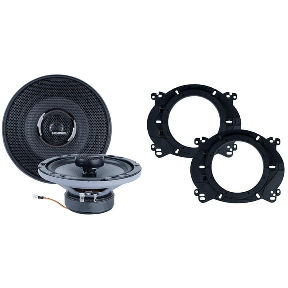 Memphis Audio MS62V 6.5" Convertible Speaker Set with OEMBKT60 Vehicle Specific 6 1/2"" Speaker Adaptors