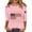 Pink #007, variant on 250th Anniversary USA Womens Shirts 3/4 Sleeve Tshirts Loose USA Flag Print Tops Independence Day Patriotic Pullover 4th of July Celebration Party Round Neck Blouses Blue L