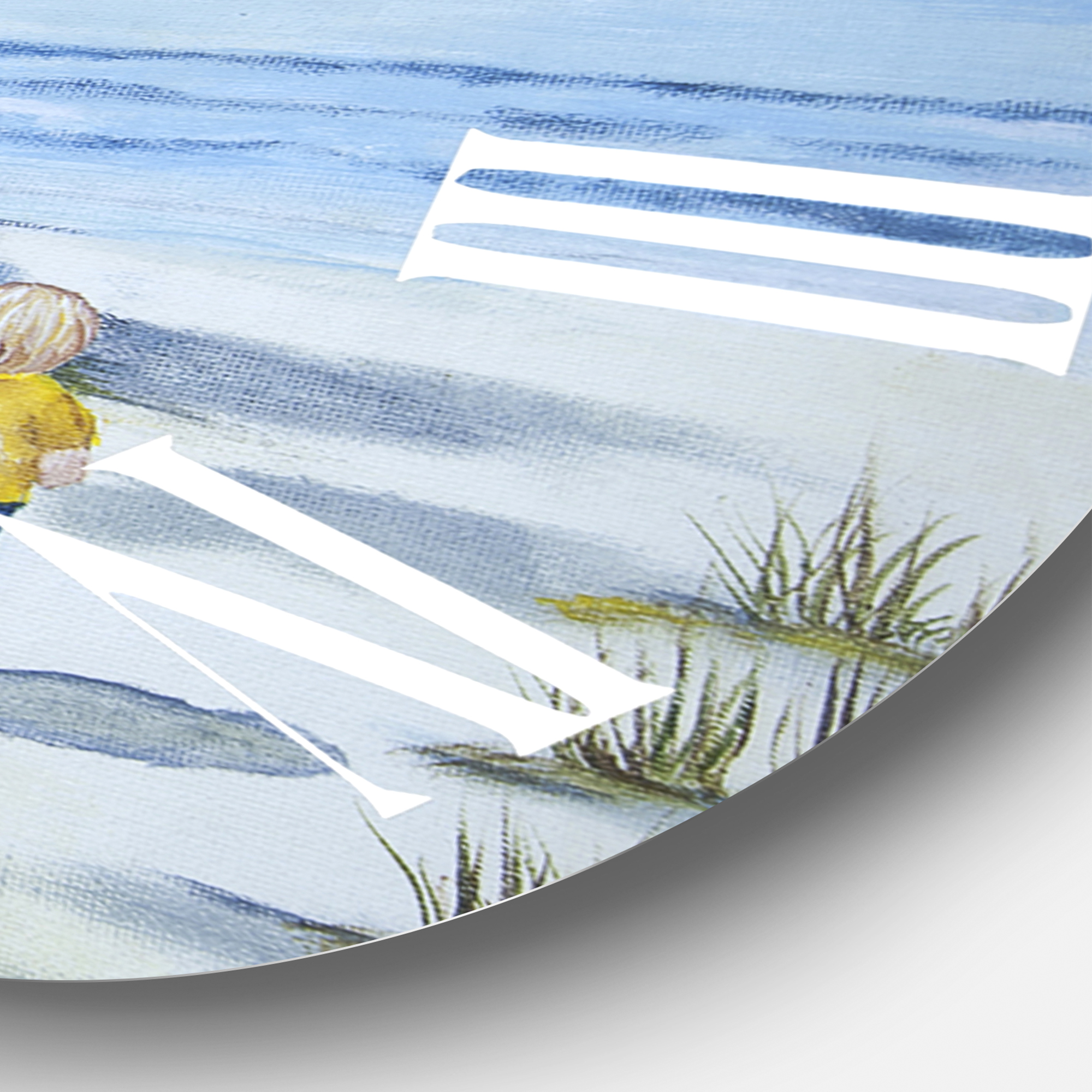 Designart 1 in Coastal Wall Clock