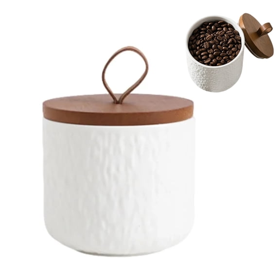 Kitchen Canisters for Countertop – Ceramic Coffee Canisters with Airtight Lids, Food Storage Jars for Sugar, Tea, Coffee Beans, and Spices