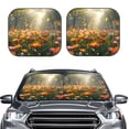 thumbnail image 2 of Vsdgher Butterflies In Flower Field Print Car Windshield Sun Shade, Reflective Sunshade Window Sunshade Sun Visor Protector Fit for Cars,Trucks,SUVs-Medium, 2 of 6