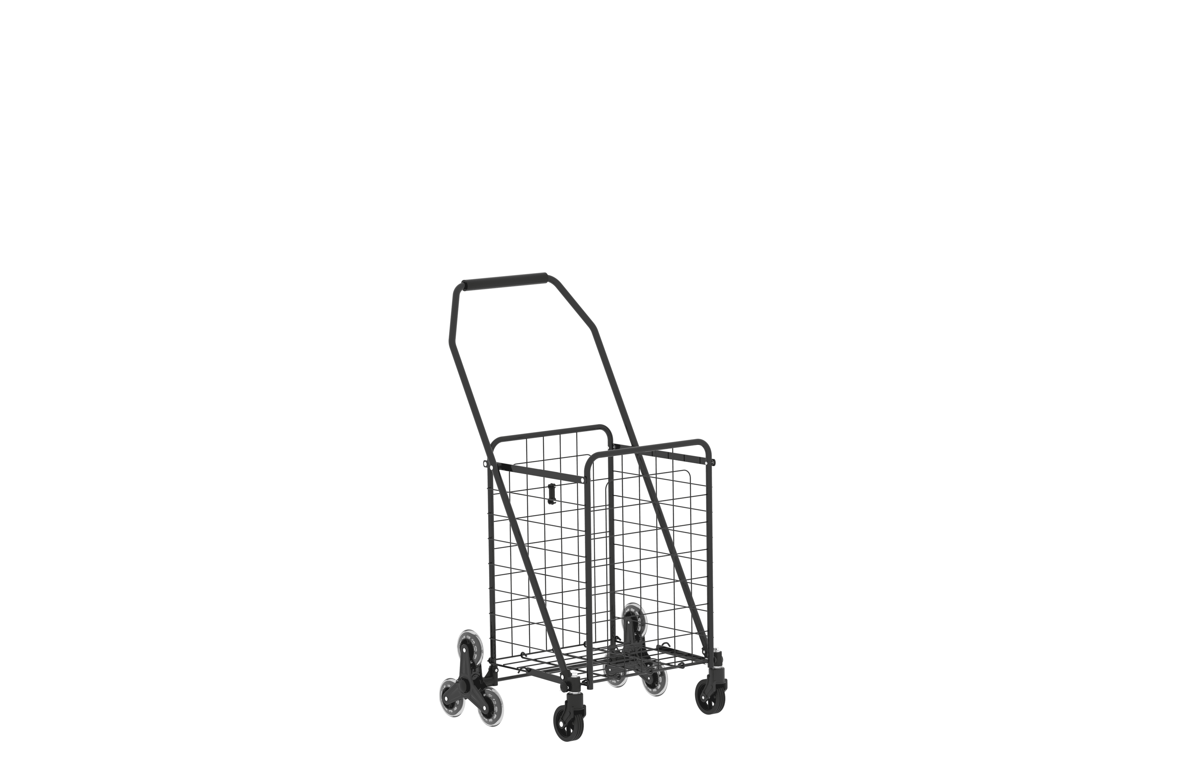 Folding Shopping Cart 65L 120 lbs Capacity 600D Oxford Cloth with 360° Wheels for Grocery Travel Camping