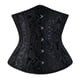 thumbnail image 2 of Corsé de cintura Prolriy para mujer, con brocado deshuesado, para entrenamiento de cintura, corsé bajo el busto, faja moldeadora, entrenador de cintura para mujer, color negro, talla S, 2 of 4