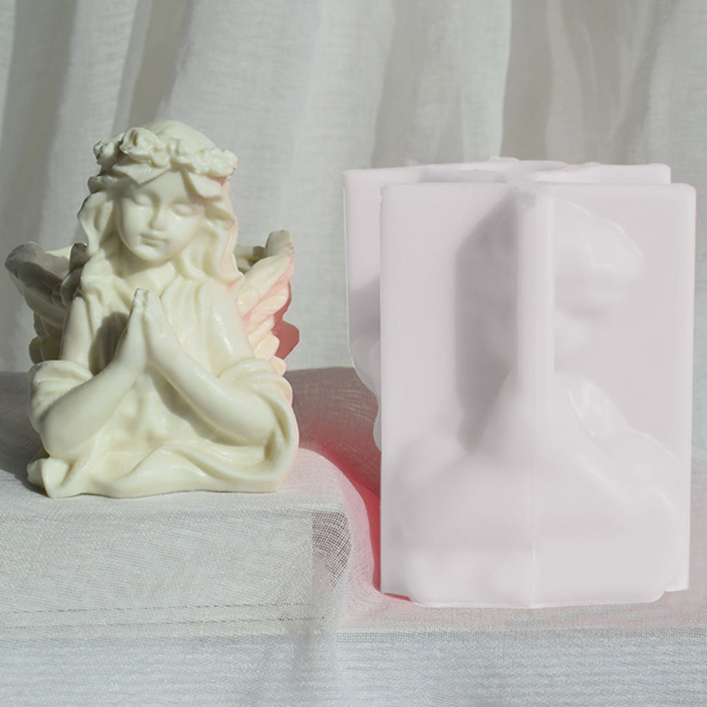 ZPAQI Praying Angel Vase Silicone Mold Candle Soap DIY Handicraft Supplies