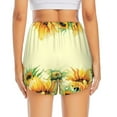 thumbnail image 2 of Lsque Sunflowers On A Yellow Background Printed Women's Running Shorts with Liner Pockets,Elastic Quick Dry Workout Athletic Gym Yoga Shorts,Womens High Waist Shorts-Medium, 2 of 9