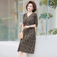 LZDXD Mother‘s Spring Long Sleeve dress Midlength 2024 New Middleaged