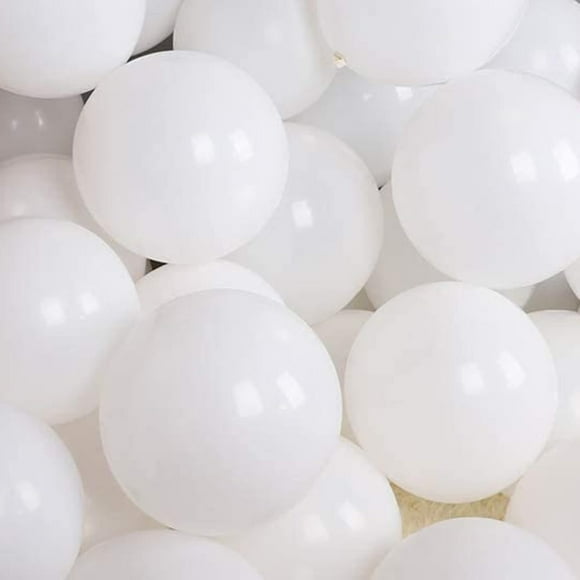 Globos blancos de 12 pulgadas 50 piezas KIRIKOU globos de látex aniversario de la boda de cumpleaños ducha de bebé graduación fiesta de Navidad decorada con globos de helio