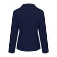 thumbnail image 6 of 2025 Clearance under $5 asdoklhq Coat for Women Clearance $2,Womens Ladies Solid Collar Slim Long Sleeve Office Jacket Coat Outerwear Tops, 6 of 7