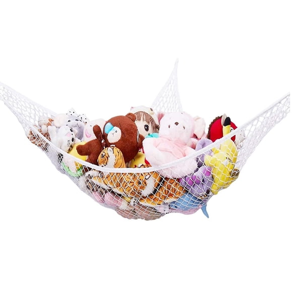 Stuffed Animal Hammock, 70 Inch Jumbo Toy Net Hammock For Stuffed Animals Corner Hanging N