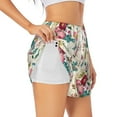thumbnail image 2 of Disketp Bird Butterfly Rose Print Women's Shorts Workout Shorts for Athletic Gym Running Shorts with Phone Pockets XX-Large, 2 of 8