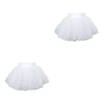 thumbnail image 3 of Sonducket Traje de niña chico tul Ballet baile patinaje mono ropa de baile tutú Color sólido rendimiento Navidad Hilo Suave/Blanco L/para 1.31-1.55 m 2piezas, 3 of 6