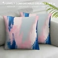 thumbnail image 3 of JEUXUS  Abstract Blush and Blue Throw Pillow Covers Cozy Square Throw Pillowcases Home Decor for Bed Couch Sofa Living Room Cushion Cover  One Size, 3 of 5