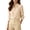 hgg063-Khaki, variant on Women's Striped Button Down Shirt Summer Half Sleeve Puff Cuff Button Down Elegant Casual Office Top for Daily Business