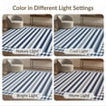 thumbnail image 7 of ODIKA 8'x10' Washable Area Rug Gingham Border Frame Wide Band Alternating Stripe Striped Stripes for Living Room, Under Sectional, Family , Durable, Non-Slip, 7 of 7