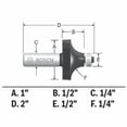 thumbnail image 5 of Bosch 85294MC 1 in. x 1/2 in. Roundover Carbide-Tipped Router Bit (Control Cut), 5 of 6