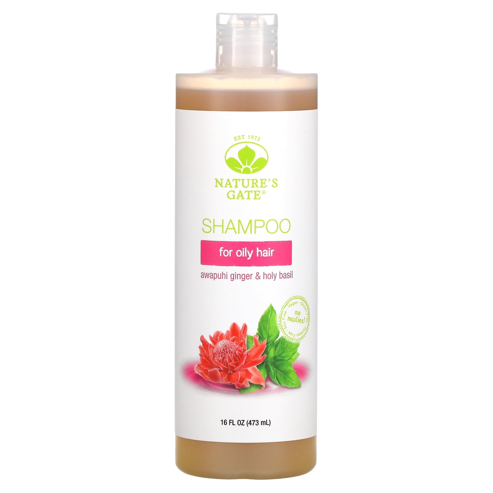 Awapuhi Ginger Shampoo for Oily Hair, with Holy Basil, Vegan, Cruelty