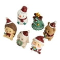 thumbnail image 1 of Mini Figuras Navideñas, Figuras de NaviDad en Miniatura de Resina Duradera Estilo Animal Suave 6 pianas para el HOGAR, 1 of 7