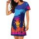 thumbnail image 2 of Disketp Beach with Palm Trees para Camisón Corto de Manga Corta para Mujeres, Camisón Cómodo con Escote Redondo, Bonito y Confortable, 2 of 6