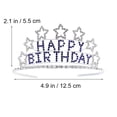 thumbnail image 4 of BRIGHTFUFU Diadema con corona de tiara con diseño de estrella de cinco puntas y diamantes de imitación con encanto para niñas Princesa, 4 of 7