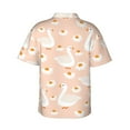 thumbnail image 3 of Picia Geese and Flower Gentle Cotton Regular Fit Short Sleeve Casual Hawaiian Shirt for Men-3X-Large, 3 of 9