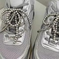 thumbnail image 4 of LZLINGMEI 2 pcs Pearls Bowknot Shoe Decoration Charms for Sneakers Dress Shoes Elegant Buckle Pearl Beaded Chain for Women DIY Shoe Charms Shoe Accessories for Wedding Gift, 4 of 14
