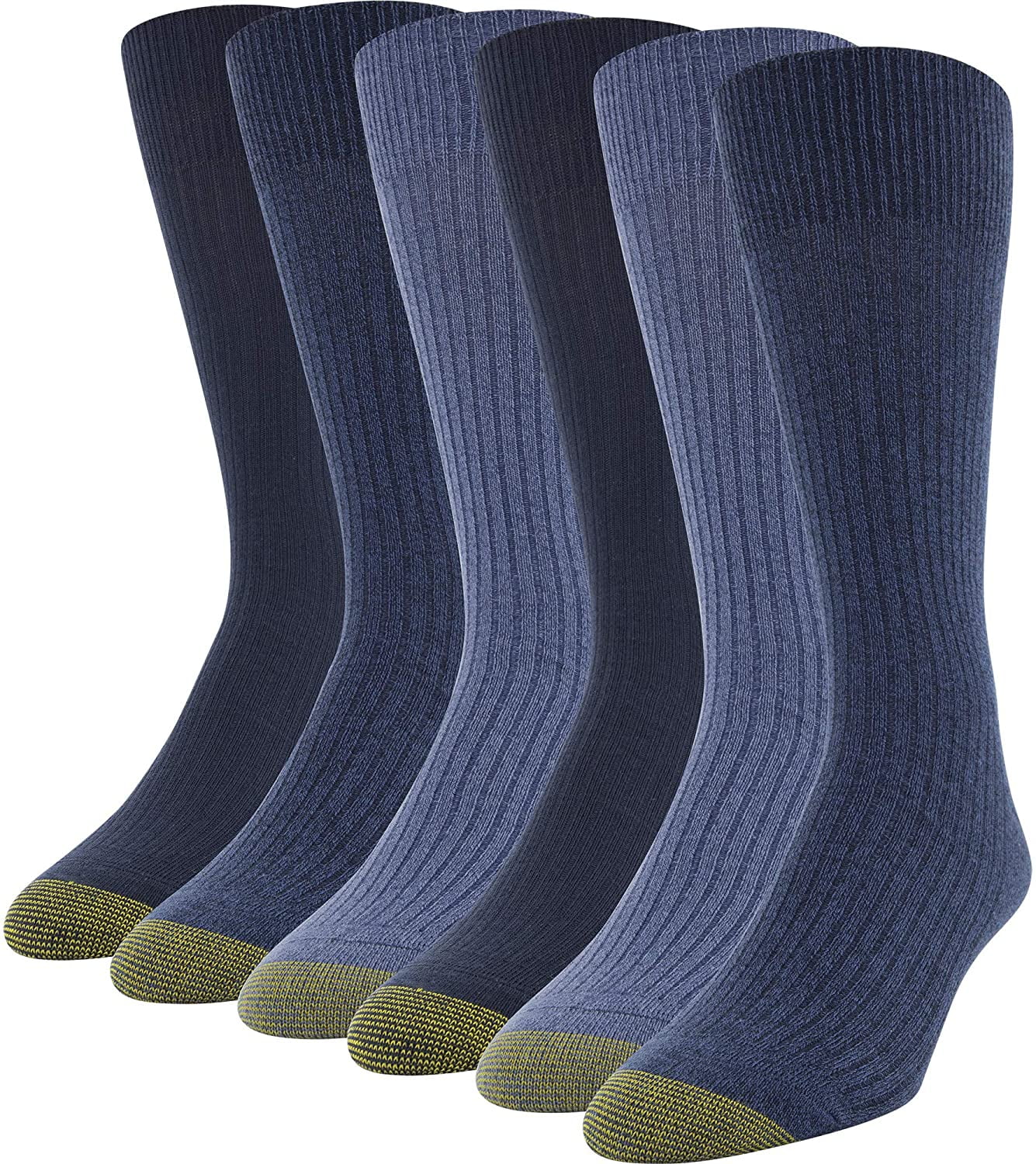 Gold Toe Men's Black Cotton No Show Athletic Sock 6 pair men's shoe Size 5-9 