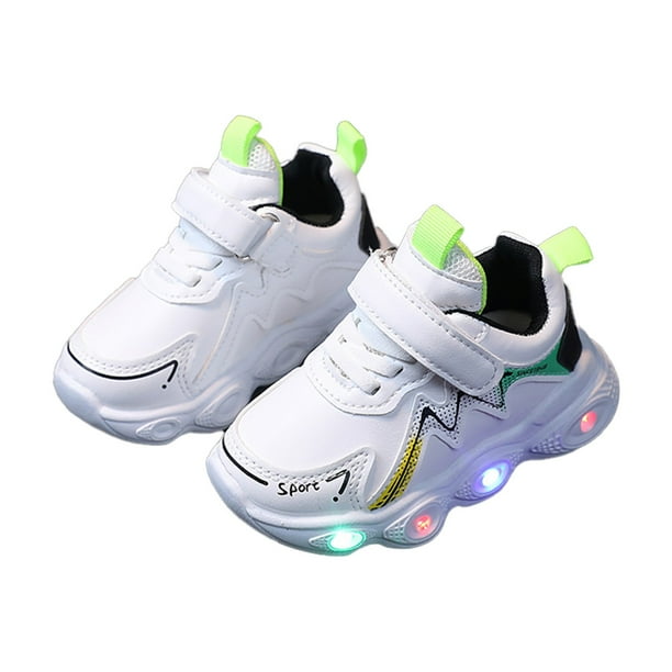 Sneakers Toddler Clearance Light Up Kids Running Shoes Unisex LED Sneakers For Boys And Girls Ideal For Toddlers Learning To Walk White 3 3.5 Years Walmart