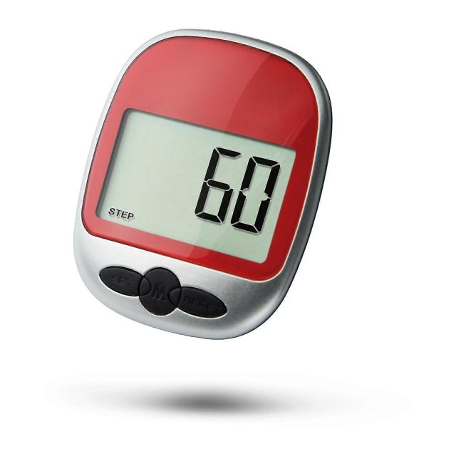 Pocket Pedometer Step Counter Walking Distance Calorie Counter With Large Lcd Display And Belt Clip (1pcsred)