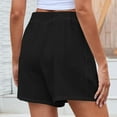 thumbnail image 4 of Plebaso Summer Womens Shorts Elastic High Waist Casual Shorts with Pockets Lightweight Plain Beach Shorts, 4 of 7