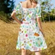 thumbnail image 5 of Vestido de manga corta con escote tipo vendaje para mujer, estilo sin mangas, largo, 5 of 7