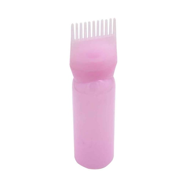 120ML Multi\-functional Hair Dyeing Cream Shampoo Bottle Coloring  Dispensing Applicator Brush Tip Tool pink 
