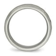 thumbnail image 2 of Chisel Titanium Brushed and Polished 7mm Grooved Band, 2 of 7