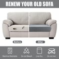 thumbnail image 3 of NEWEEN Stretchable Polyester Sofa Seat Cushion Cover, Light Gray, 3 of 9
