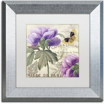 Trademark Fine Art "Petals of Paris IV" Canvas Art by Color Bakery White Matte, Silver Frame