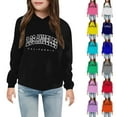 thumbnail image 4 of SGMVNU Girls Crewneck Hoodies Pullover Size 120 Fashion Letter Printed Graphic Hooded Sweatshirt, Comfy and Cute Sweatshirts for Girls Pink, 4 of 4