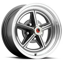 Legendary Wheels Magstar II - 15 x 7 in. - 5 x 4.5 - 4.25 bs - Charcoal/Machined
