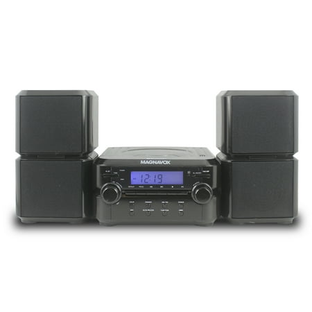 Magnavox Mm435 Black 3Pc Cd Shelf Stereo System Am Fm