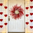 thumbnail image 4 of YingYouFu Valentines Day Wreath Decorative Door Hanging 24 Inch Heart Shape for Holiday Decor Front Door Ornament Festive Celebration Gift, 4 of 6