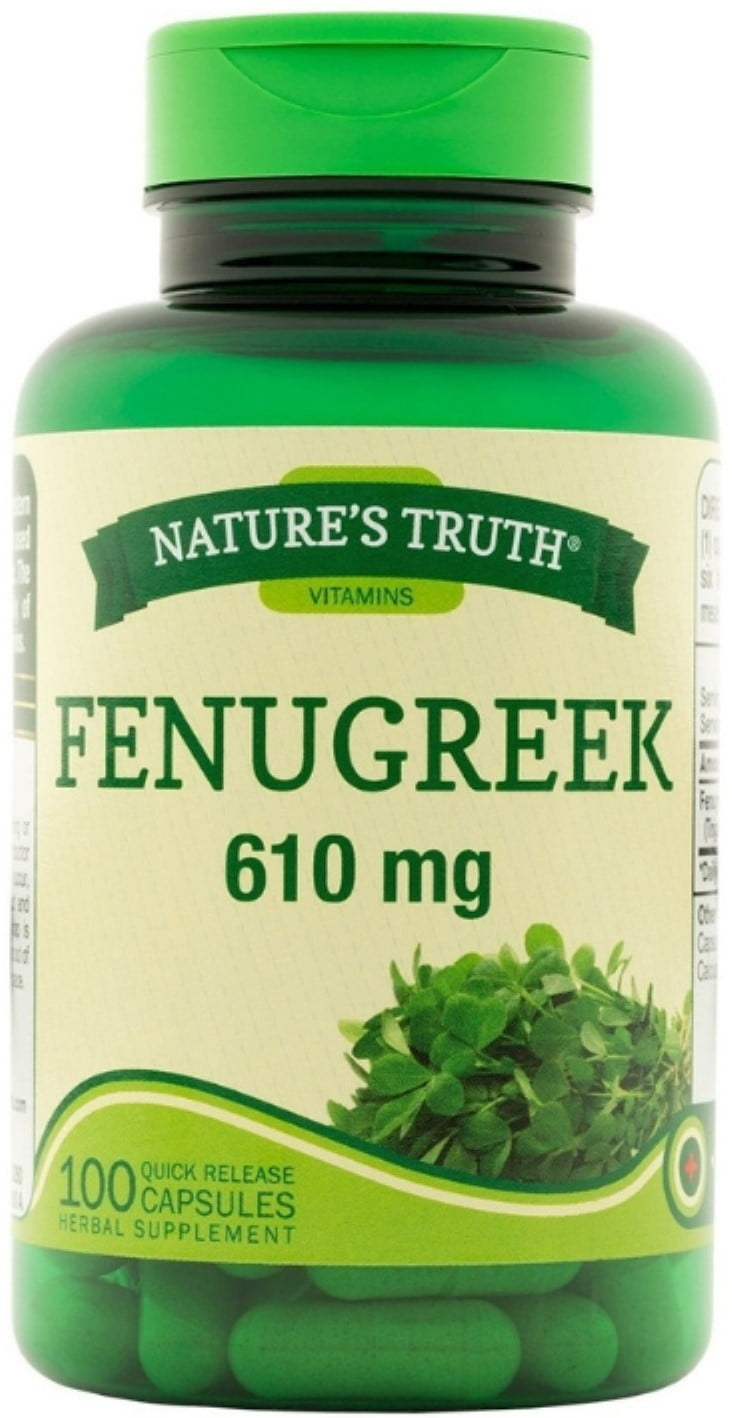 Nature's Truth Fenugreek Dietary Supplement Capsules, 100 ea (Pack of 4