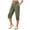 02-Army Green, variant on Diufon Women's Capri Pants High Waist Drawstring Straight Leg Pants Casual Summer Trousers with Pockets