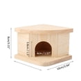 thumbnail image 3 of Amonsee Wooden Hamster House Hamster Nest, 3 of 8